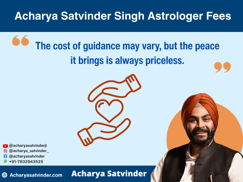 Acharya Satvinder Singh Astrologer Fees – Clarity and Peace Are Priceless