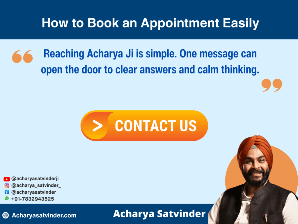 How to Book a Consultation with Acharya Satvinder Singh