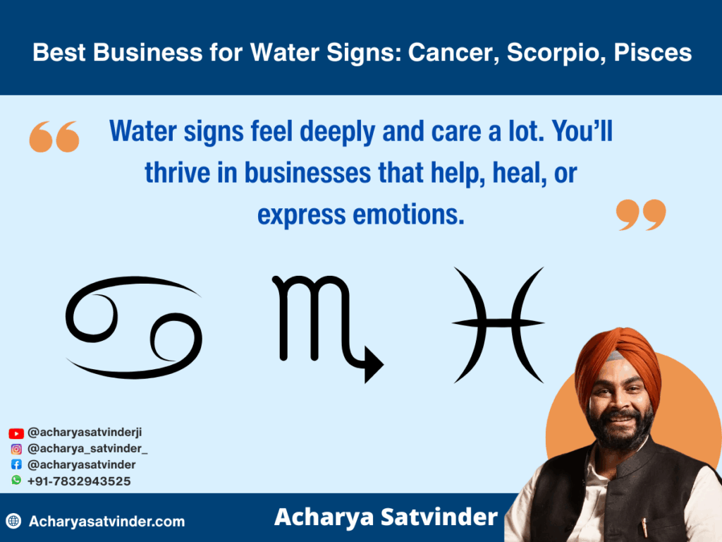 Best Business for Water Signs: Cancer, Scorpio, Pisces