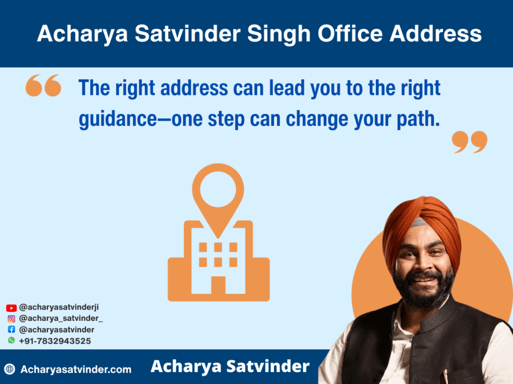Acharya Satvinder Singh Office Address: Meet The Best Astrologer in Punjab