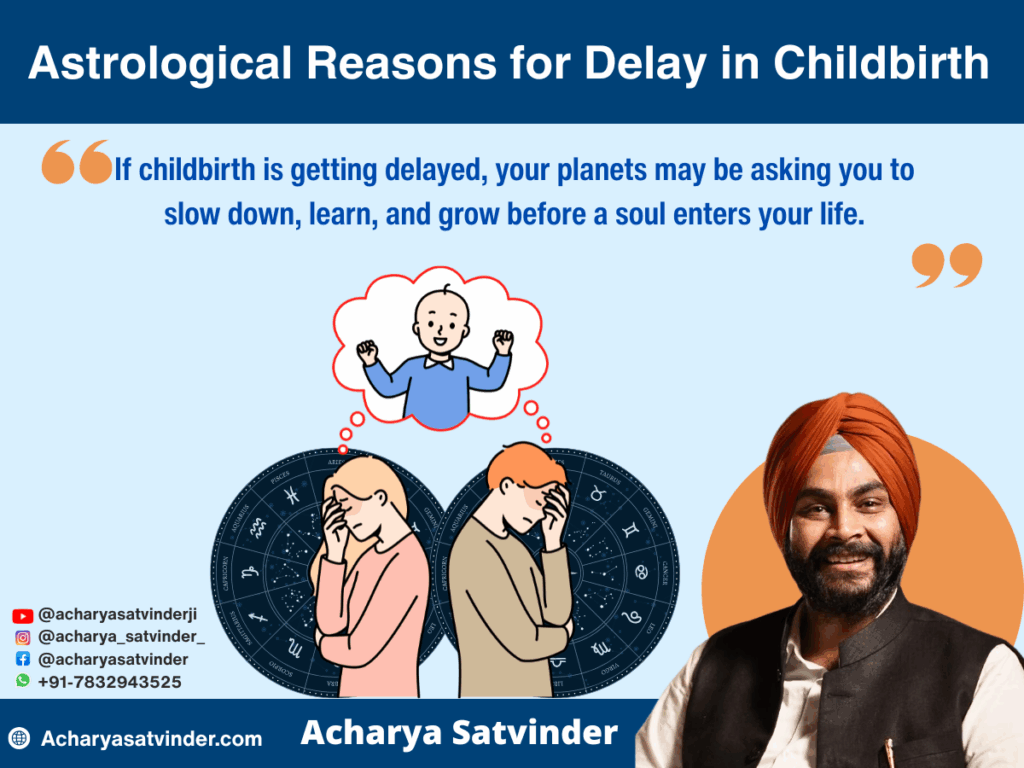 Common Yogas Linked to Delay in Childbirth: The Role of Jupiter
