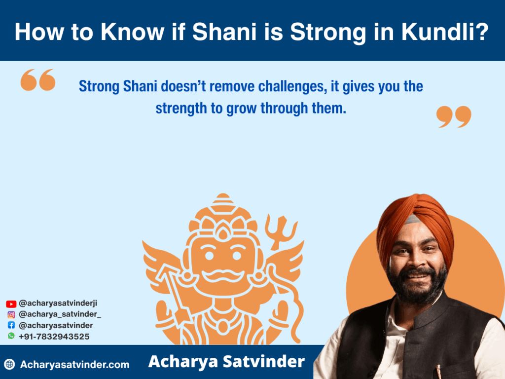 How to Know if Shani is Strong in Kundli? Learn from Your Chart