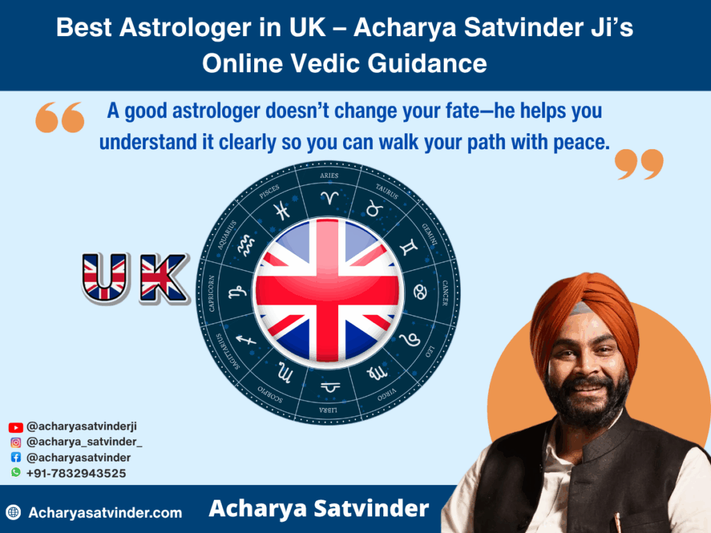 Best Astrologer in UK (online)– Meet Acharya Satvinder Ji