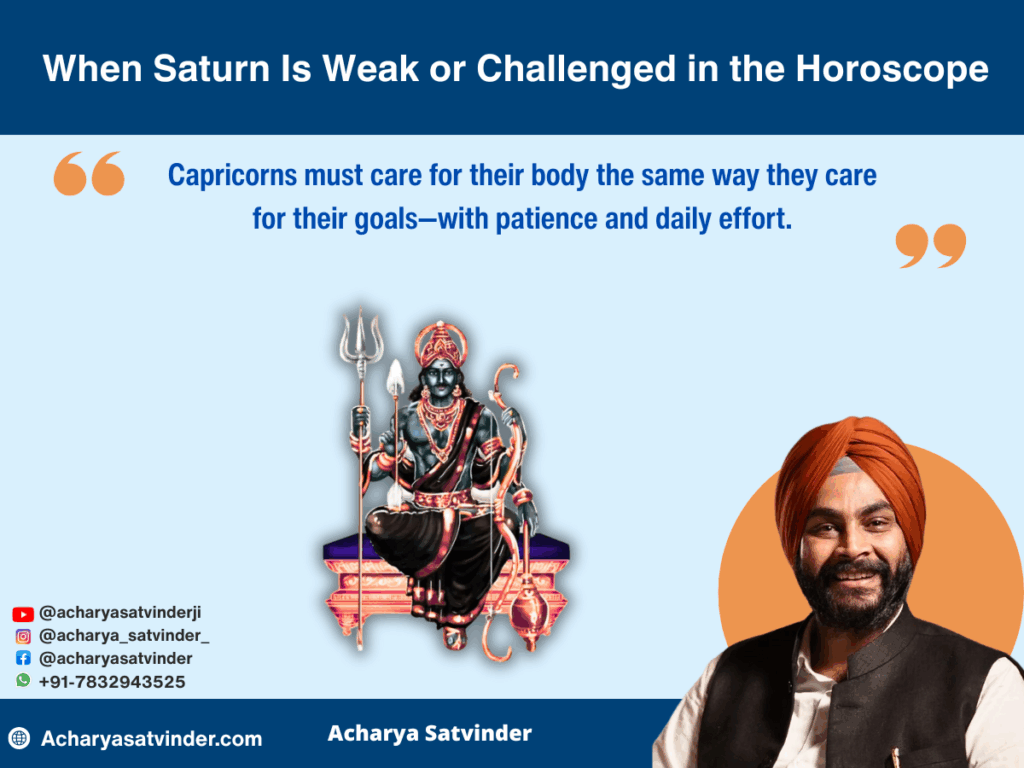 When Saturn Is Weak or Challenged in the Horoscope