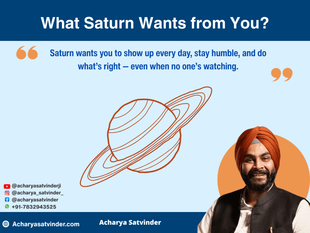 What Saturn Wants from You