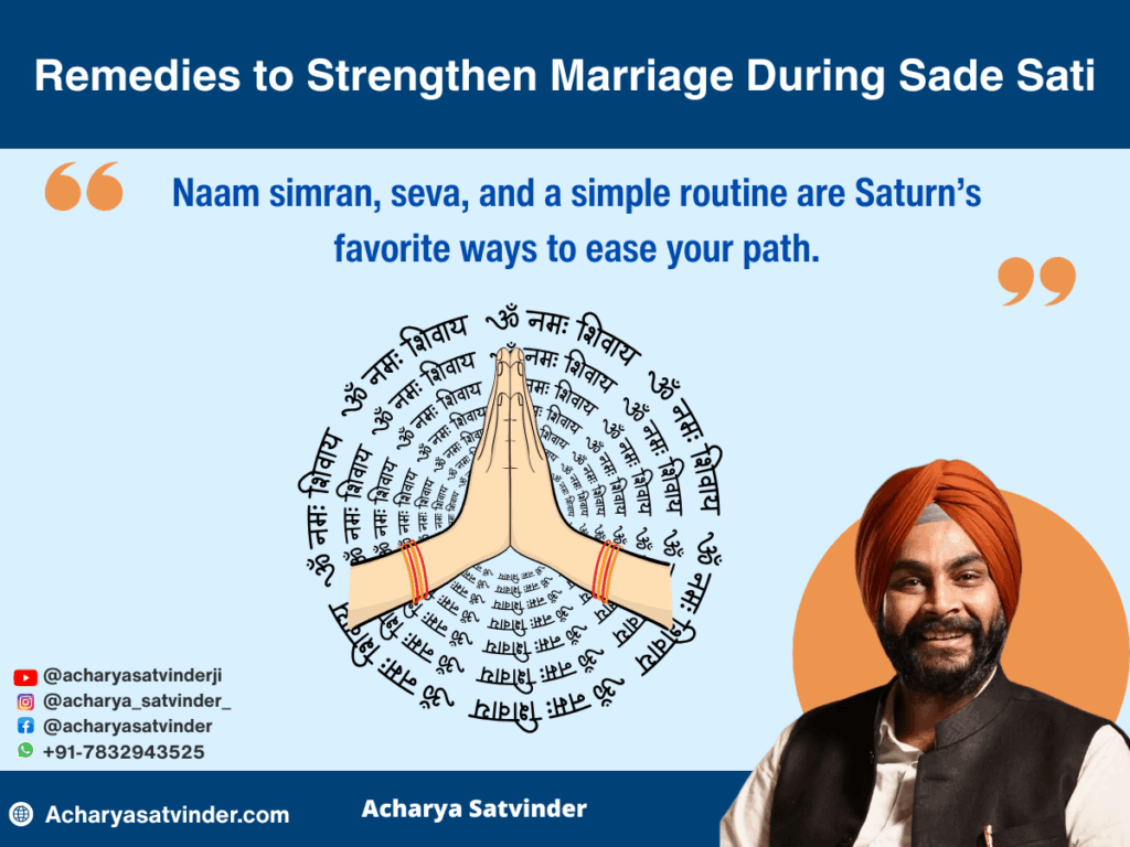 Remedies to Strengthen Marriage During Sade Sati