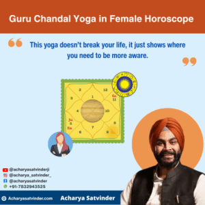 Read more about the article Guru Chandal Yoga in Female Horoscope: Effects, Meaning, and Guidance