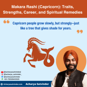 Read more about the article Makara Rashi characteristics: Traits, Strengths, Career, and Spiritual Remedies