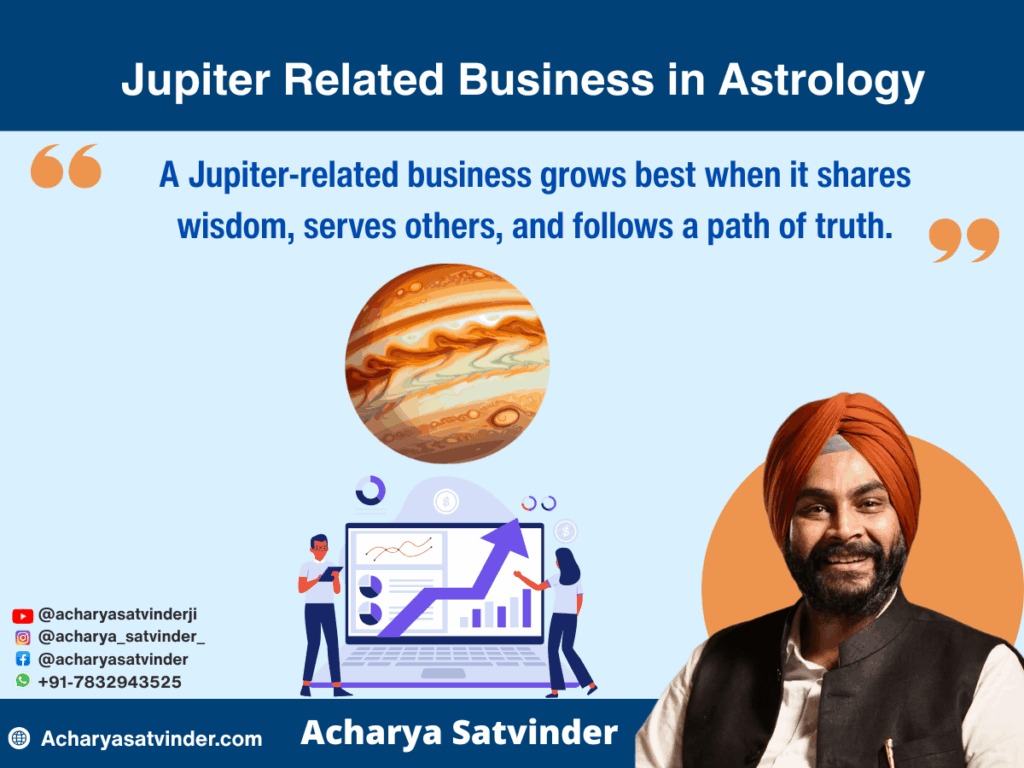 Jupiter Related Business in Astrology – Understanding the Right Career Path for Growth