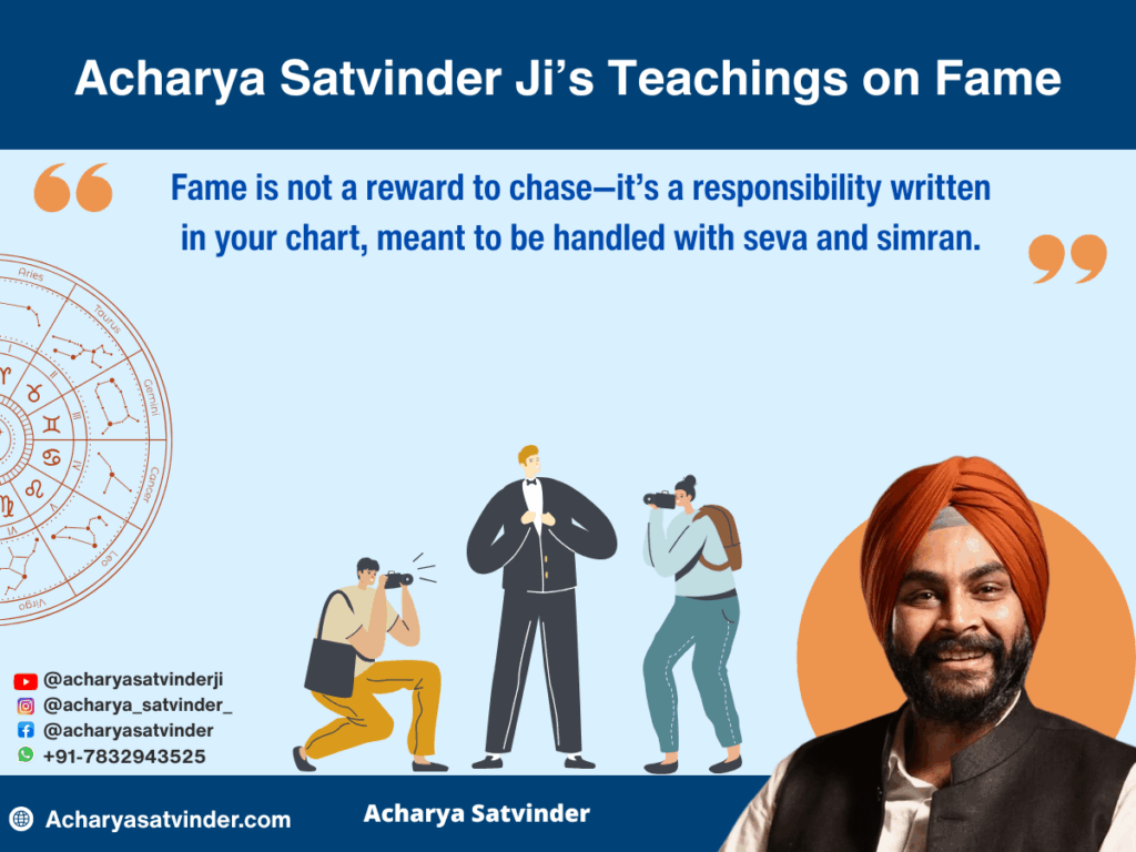 Acharya Satvinder Ji’s Teachings on Fame