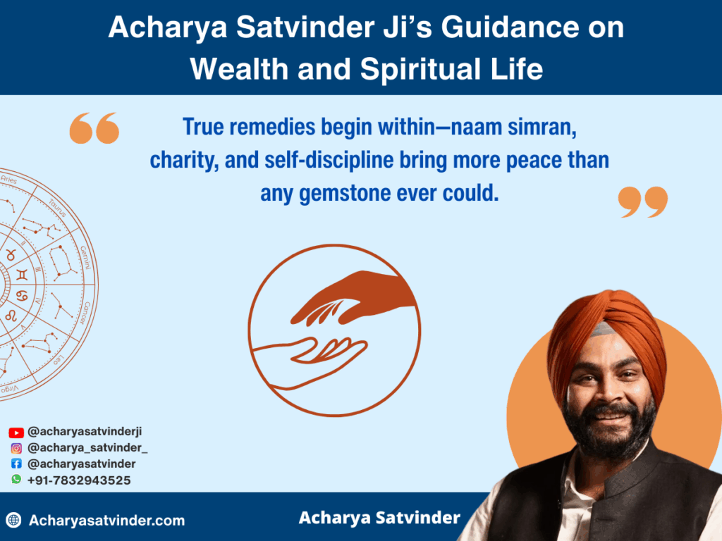 Acharya Satvinder Ji’s Guidance on Wealth and Spiritual Life