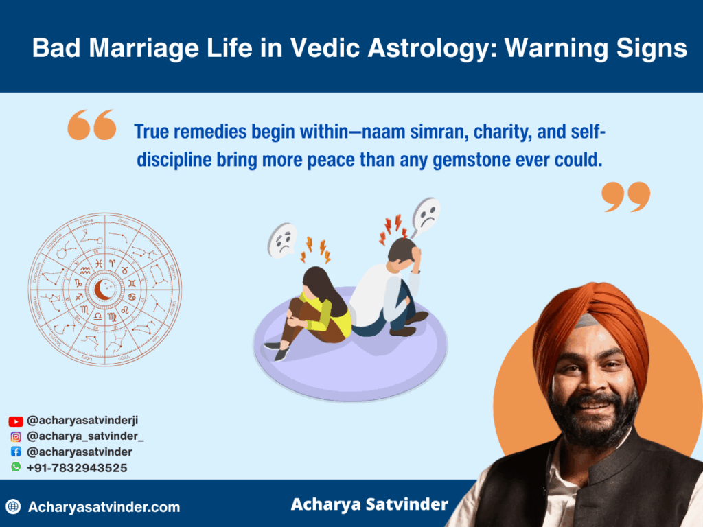 Bad Marriage Life in Vedic Astrology: Warning Signs