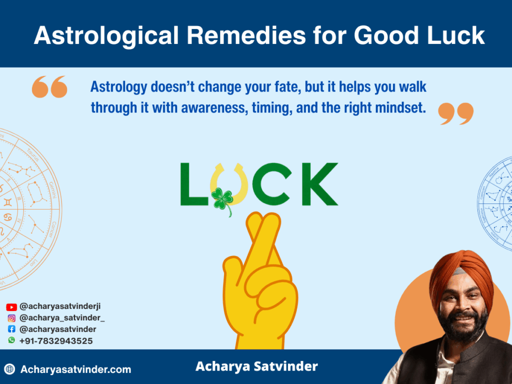 Astrological Remedies for Good Luck – A Practical Guide Rooted in Vedic Wisdom
