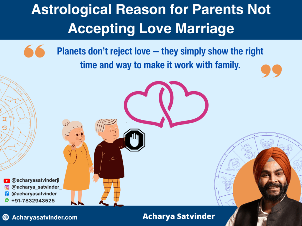 Astrological Reason for Parents Not Accepting Love Marriage Know– What’s Blocking Their Approval