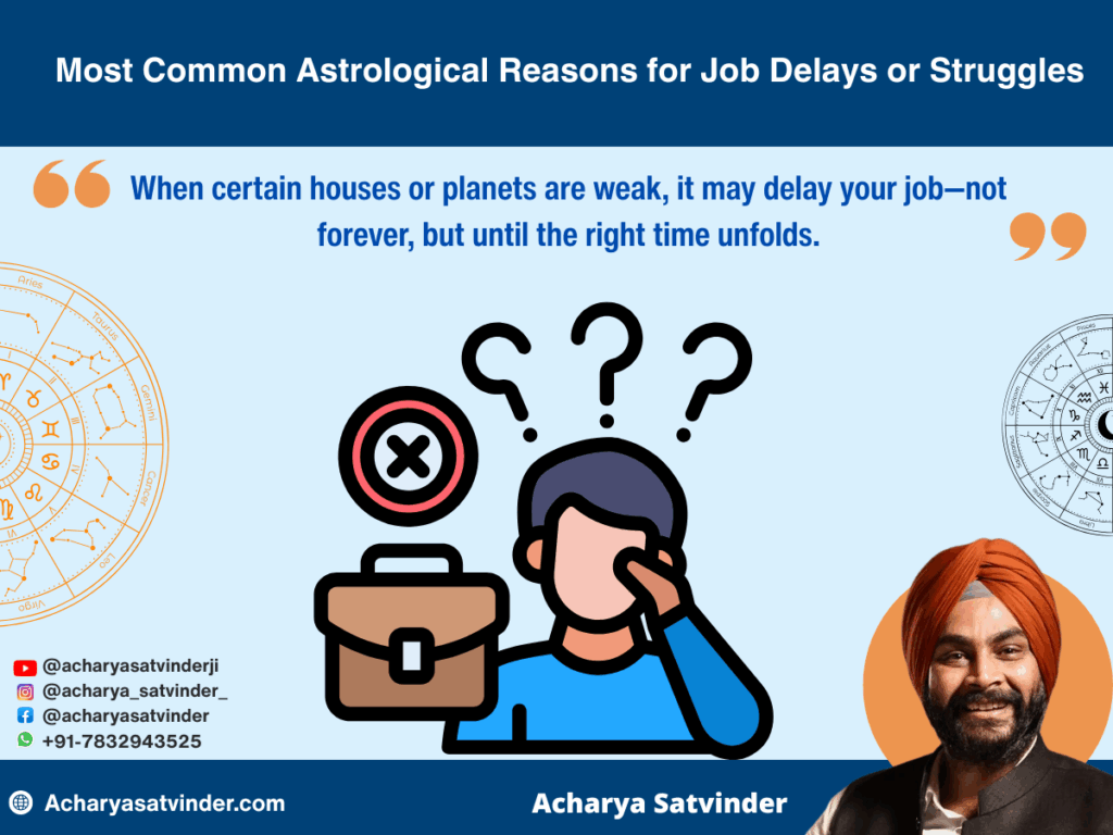 Most Common Astrological Reasons for Job Delays or Struggles