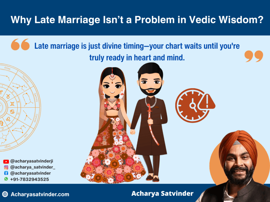 Why Late Marriage Isn’t a Problem in Vedic Wisdom?