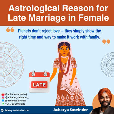 Read more about the article Astrological Reason for Late Marriage in Female– Powerful Planetary Clues You Should Know