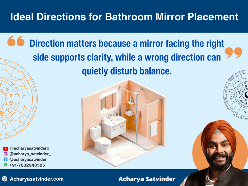 Ideal Directions for Bathroom Mirror Placement