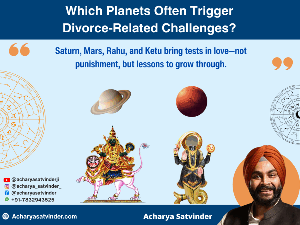 Which Planets Often Trigger Divorce-Related Challenges?
