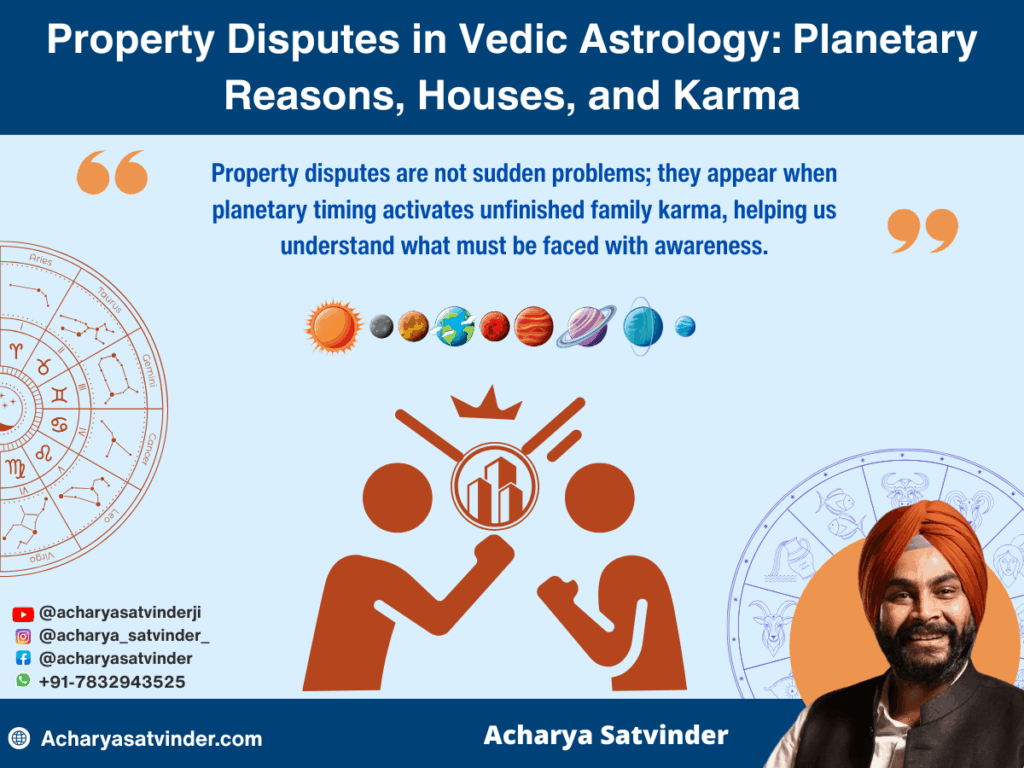 Property Disputes in Vedic Astrology: Planetary Reasons, Houses, and Karma