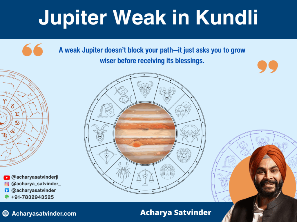 Jupiter is Weak in Kundli: What Does It Mean