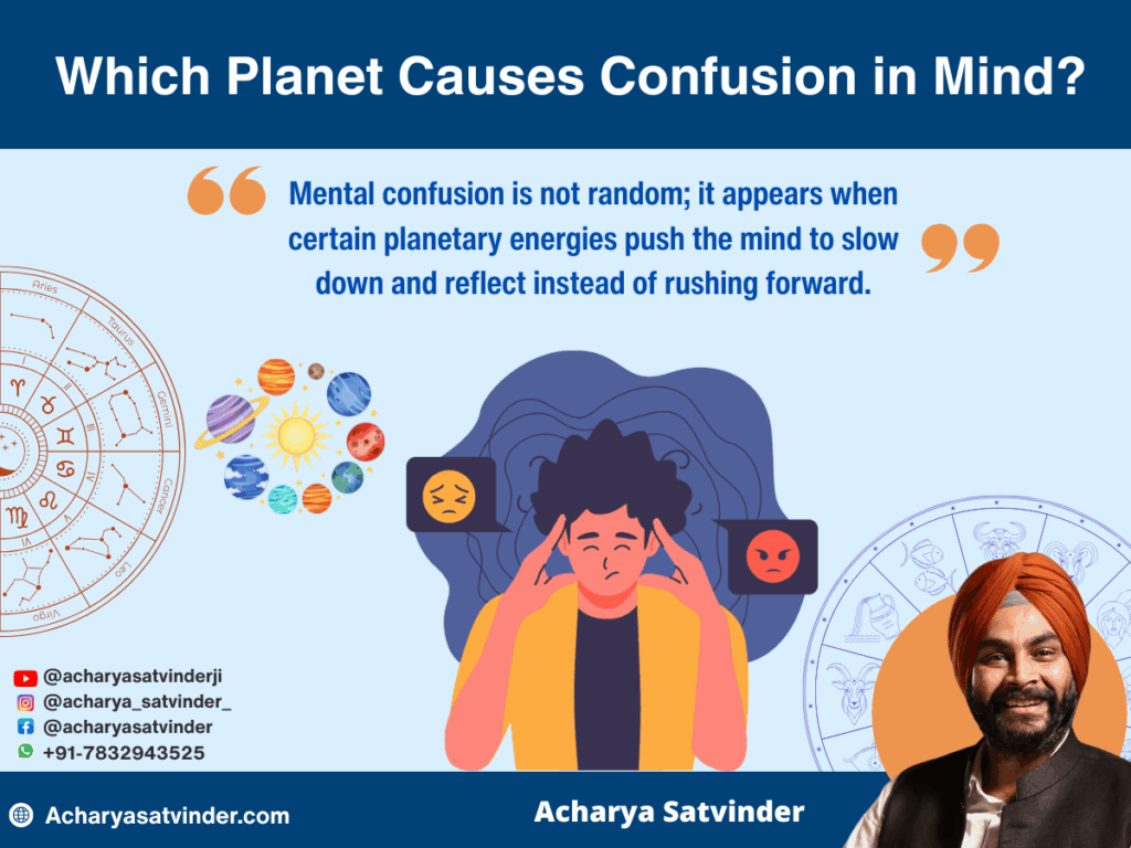 Which Planet Causes Confusion in Mind? Acharya Satvinder Ji’s Vedic Insights on Mental Clarity