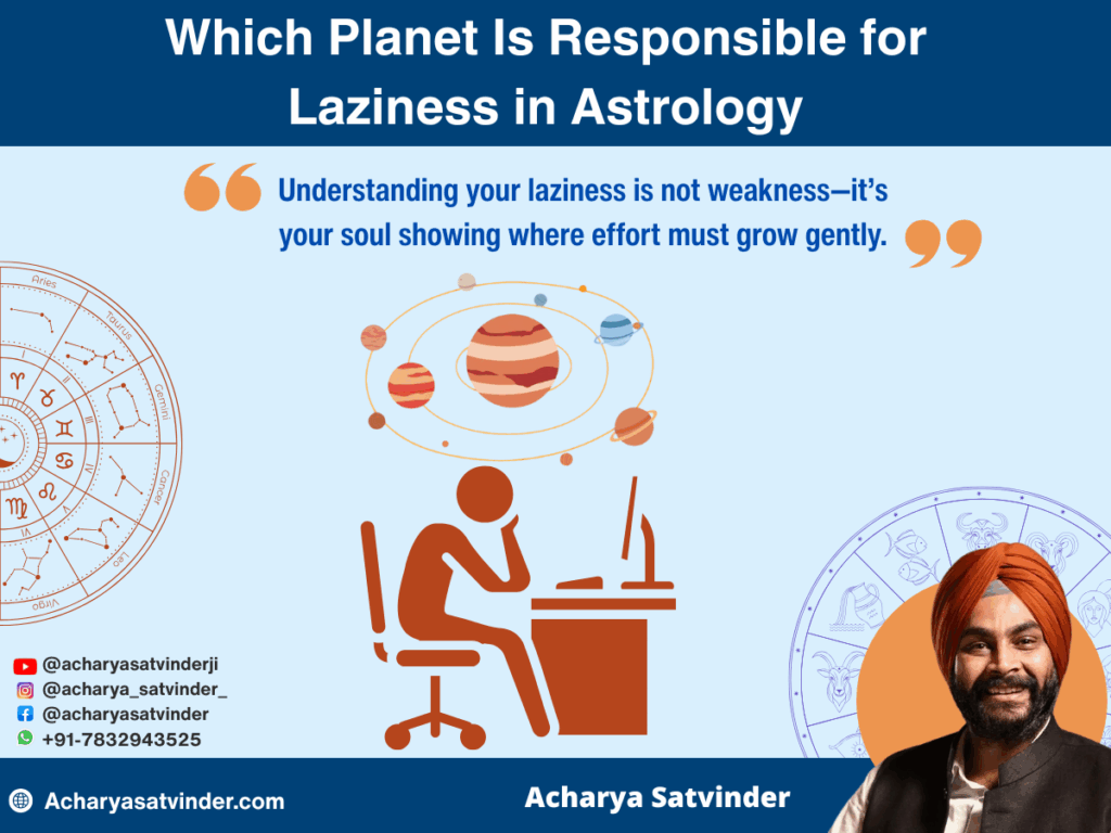 Which Planet Is Responsible for Laziness in Astrology? Acharya Satvinder Ji Explains Karmic Inertia