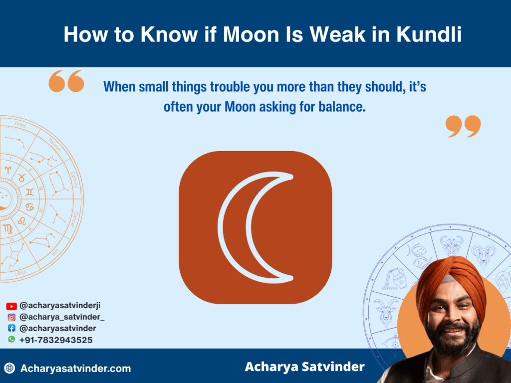 How to Know if Moon Is Weak in Kundli?