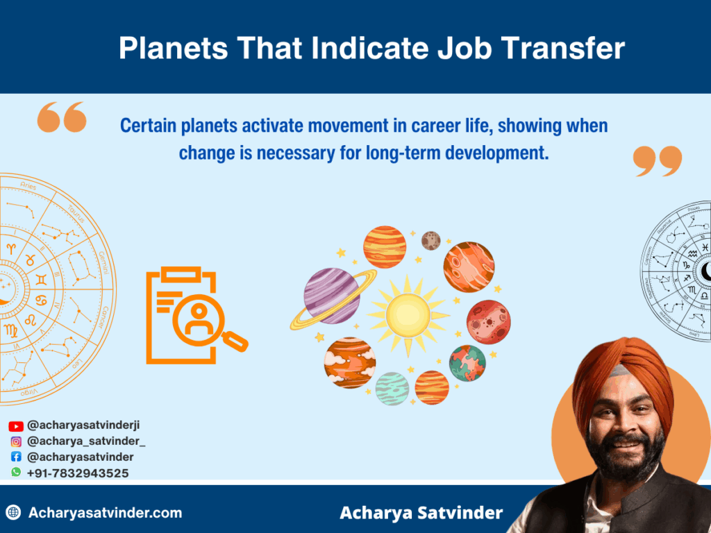 Planets That Indicate Job Transfer