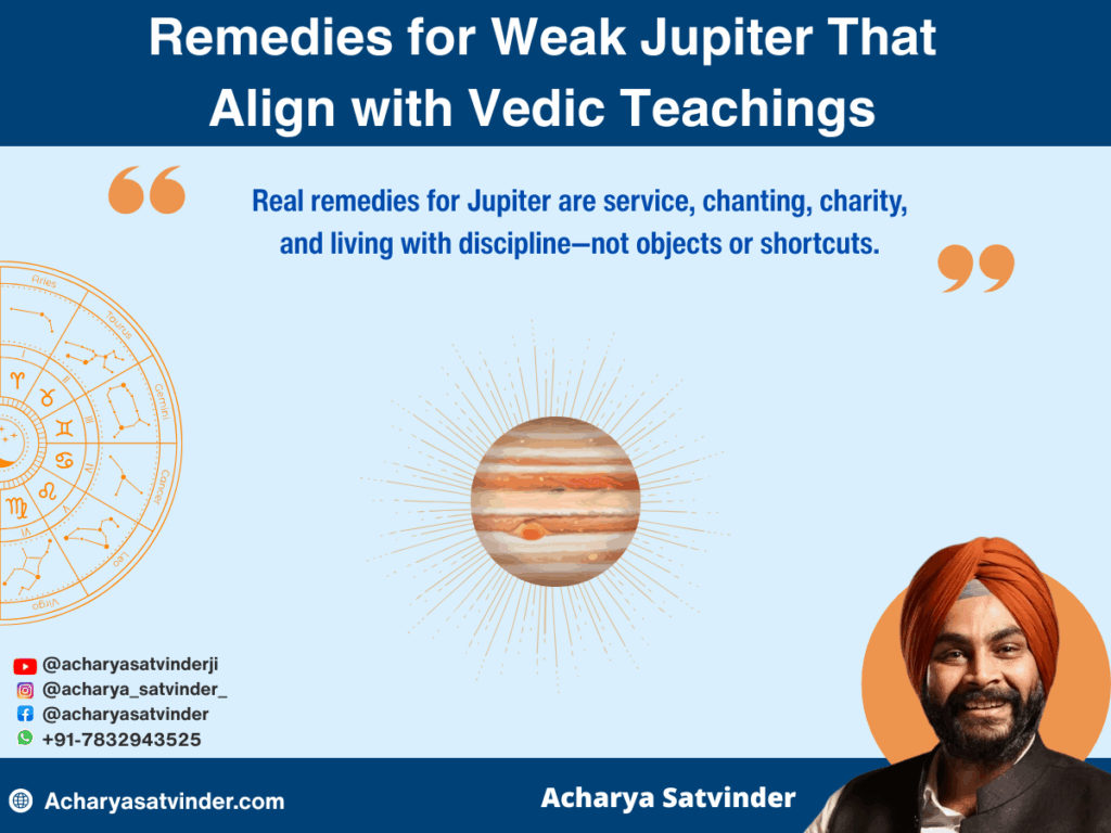 Remedies for Weak Jupiter That Align with Vedic Teachings