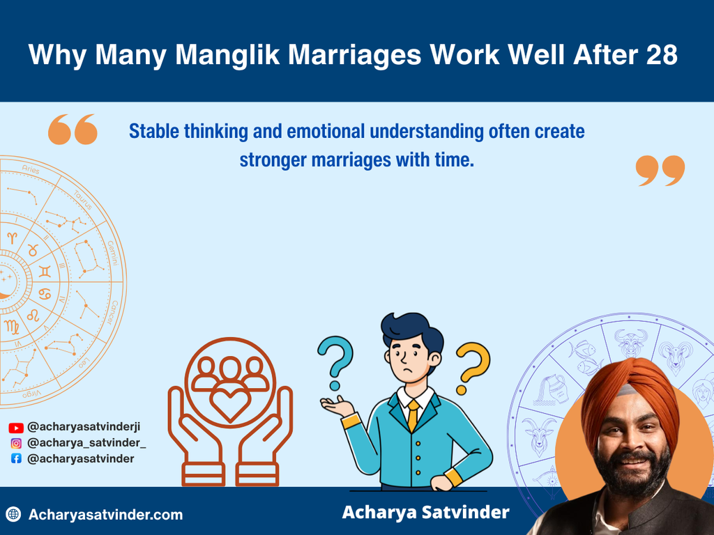Why Many Manglik Marriages Work Well After 28
