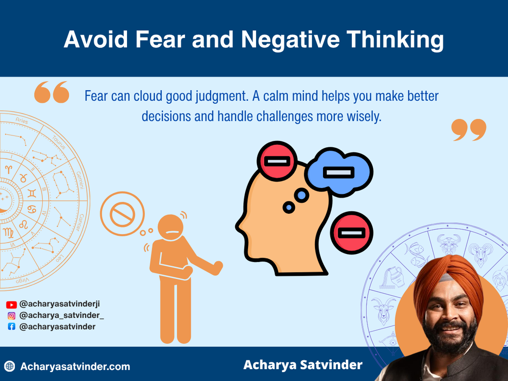 Avoid Fear and Negative Thinking