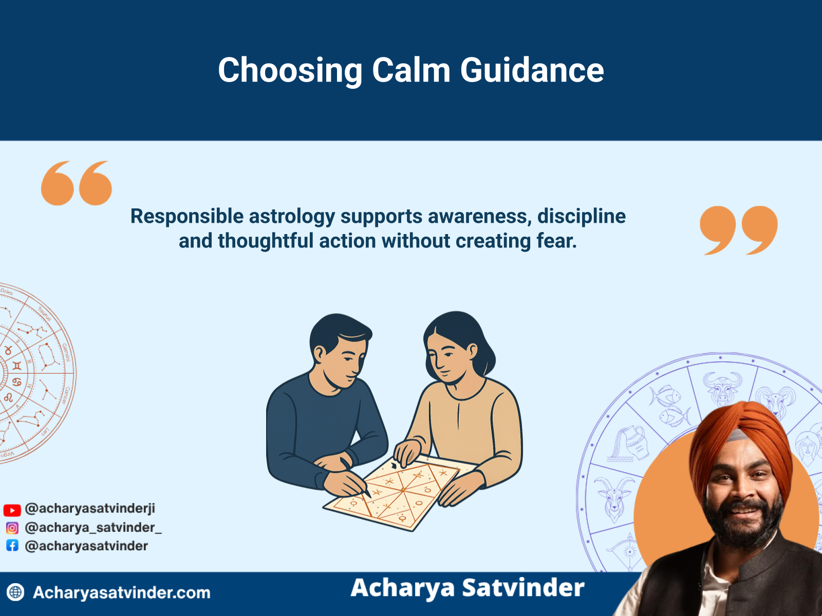 Calm and responsible kundli guidance during a private online session
