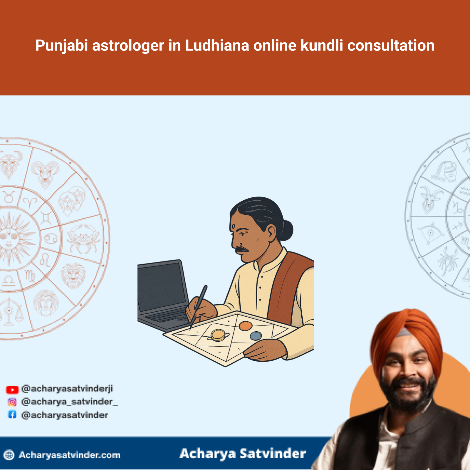 Read more about the article Punjabi astrologer in Ludhiana online kundli consultation for Clear Life Guidance