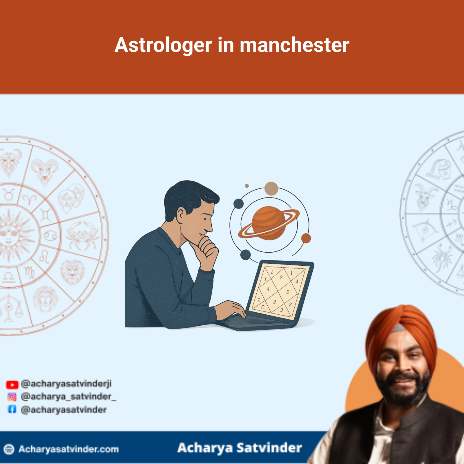 Read more about the article Astrologer in manchester for Clear Online Vedic Guidance