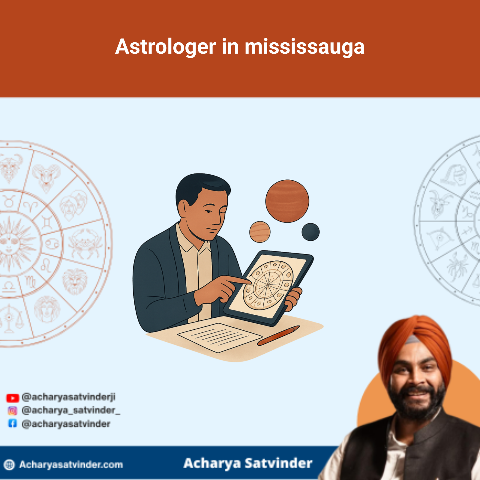 Read more about the article Astrologer in Mississauga for Clear Online Vedic Guidance
