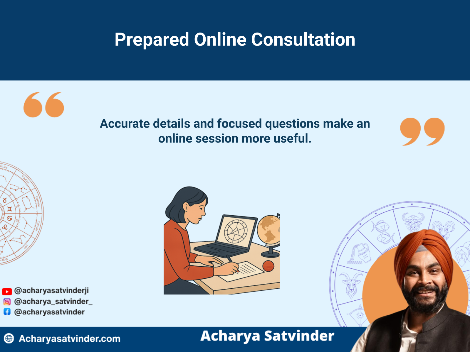 Client preparing accurate birth details for an online Vedic astrology consultation