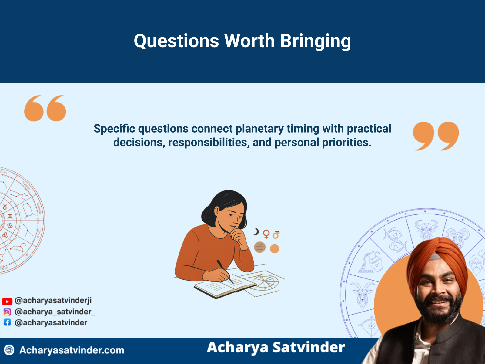 Person preparing focused questions for a Vedic astrology consultation