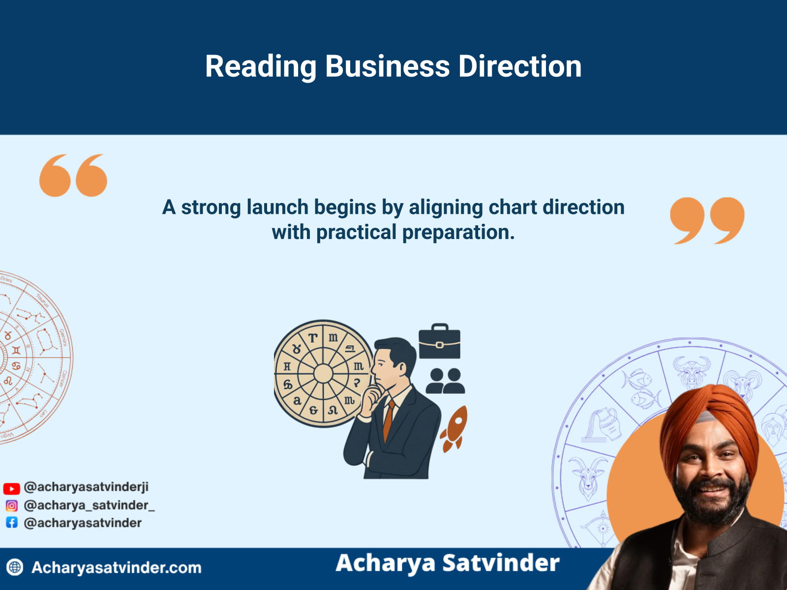 Entrepreneur reading astrological direction before choosing a business path